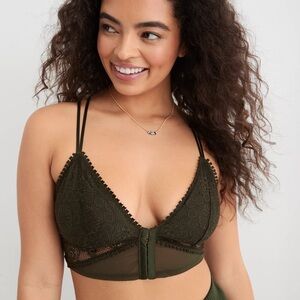 Aerie Joy Lace Padded Longline Bralette